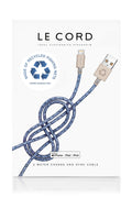 Bleu iPhone Lightning cable · 2 meter · Made of recycled fishing nets-0